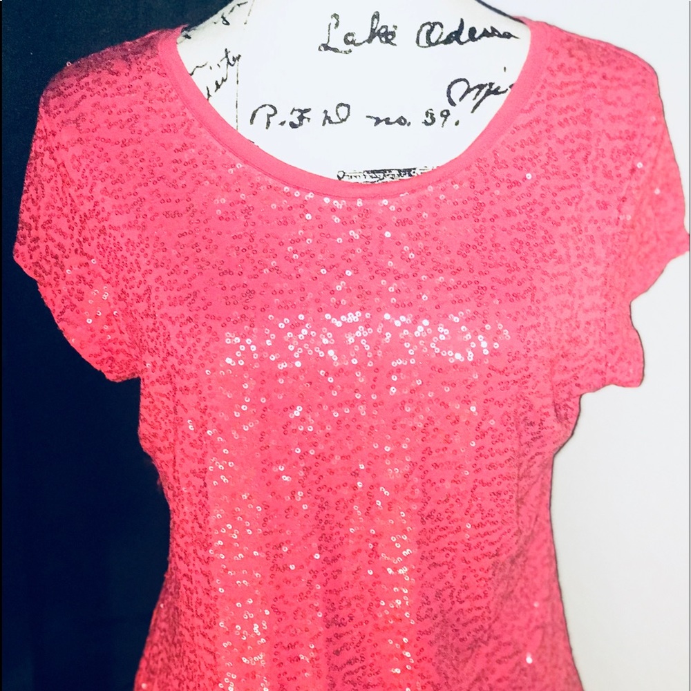 Pink sparkly shirt